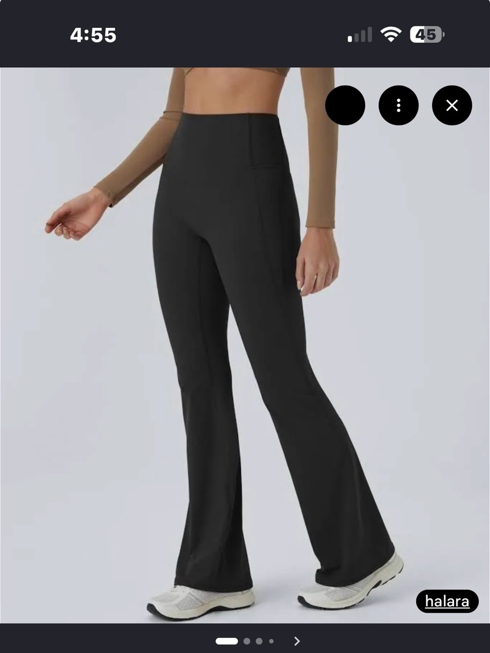 HALARA Black High-Rise Flare Leggings
